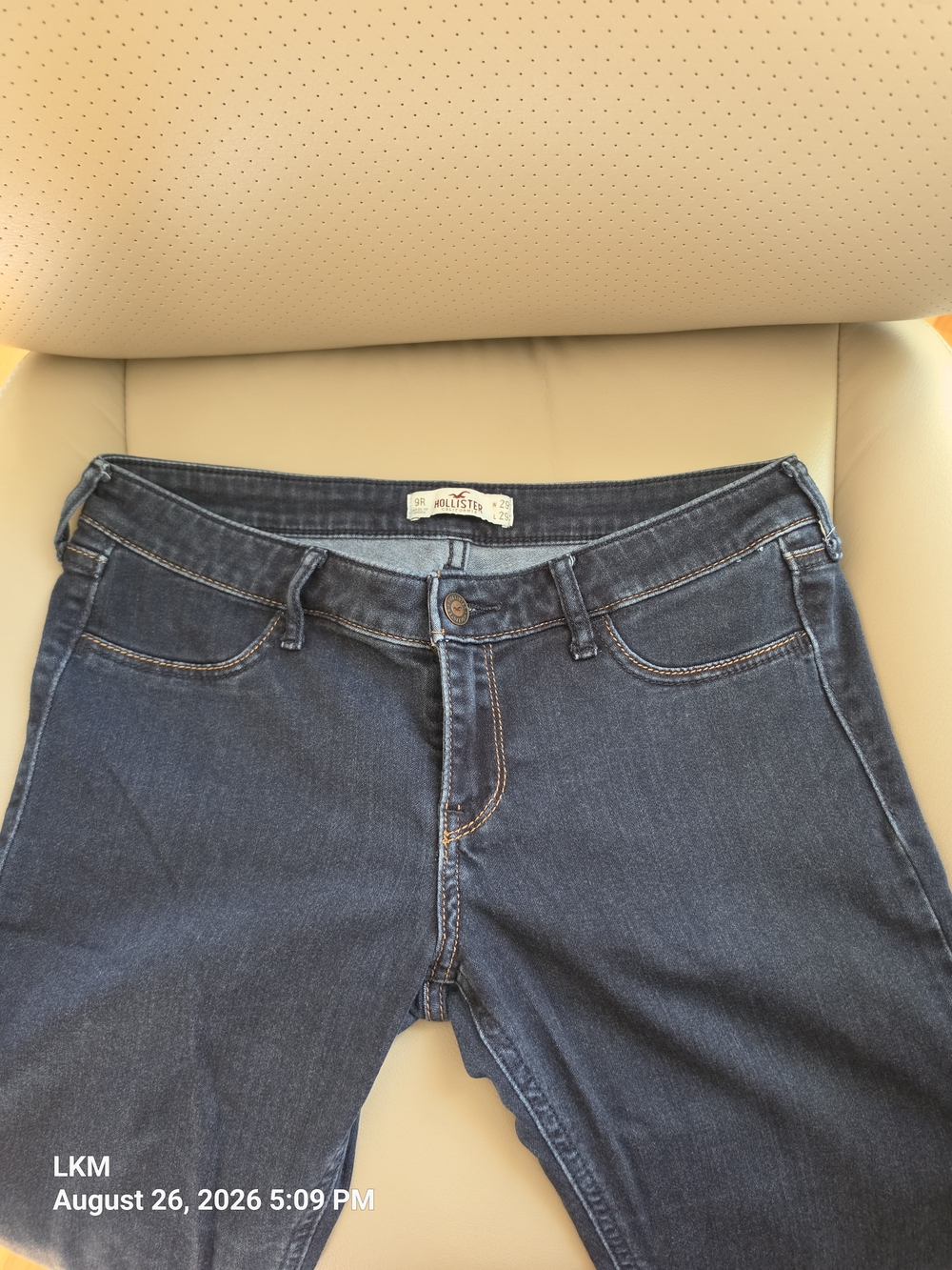 Hollister Women's Dark Indigo Skinny Jeans